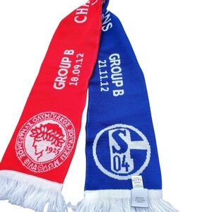 UEFA Champions League FC Schalke 04 Arena Aufschalke Red Blue Soccer Scarf
